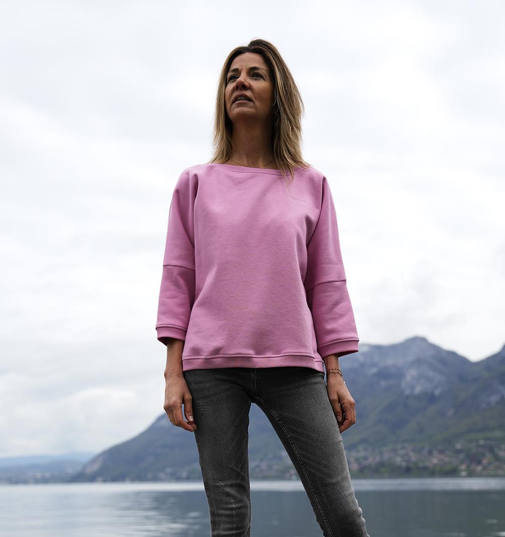 Le sweat loose femme Spring personnalisable (U, Rose bonbon) - Photo 7