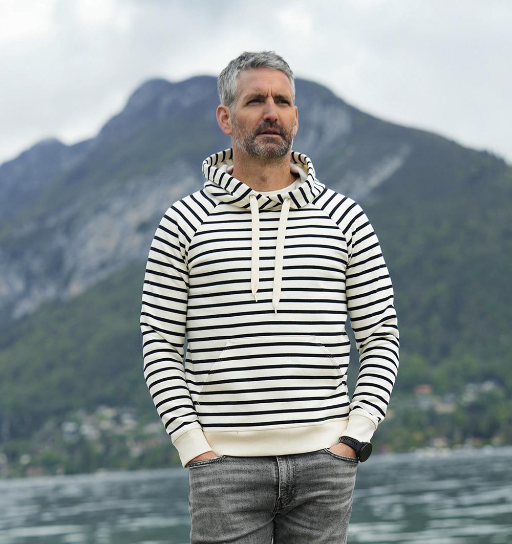 Le sweat capuche homme Marinière personnalisable (S, Marinière) - Photo 4