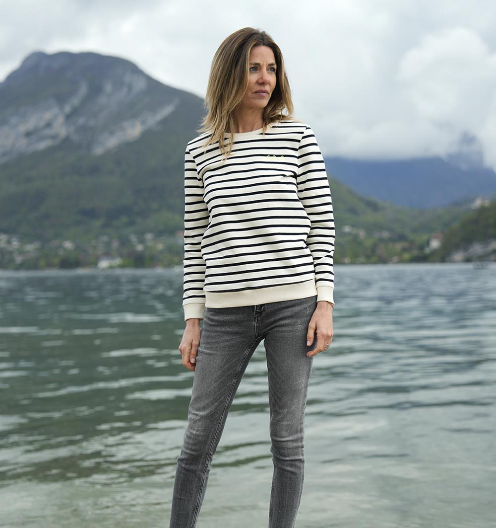 Le sweat col rond femme Marinière personnalisable (36, Marinière) - Photo 7