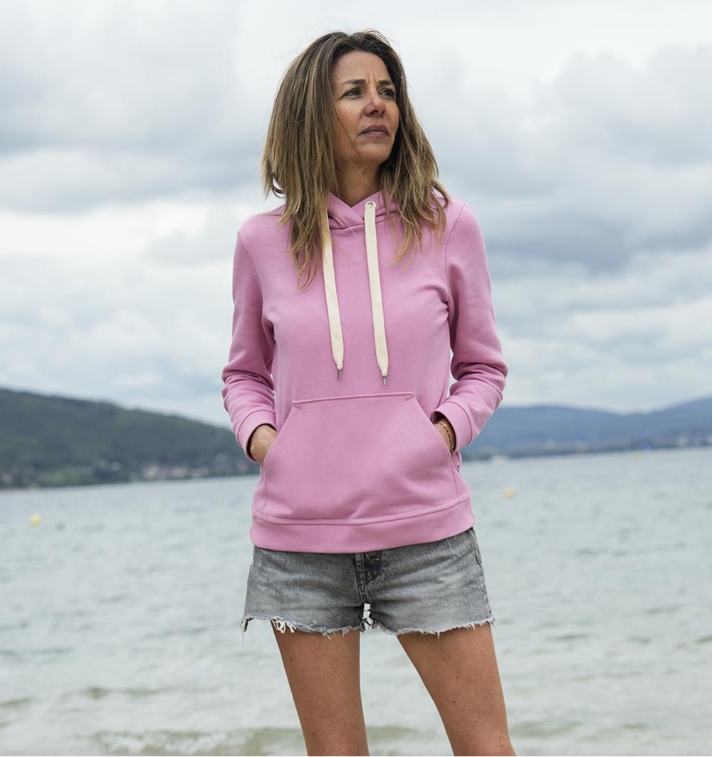 Le sweat capuche femme Spring personnalisable (36, Rose bonbon) - Photo 5