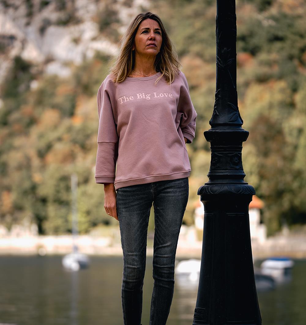 Le sweat loose femme Lilas personnalisable (U, Lilas) - Photo 5