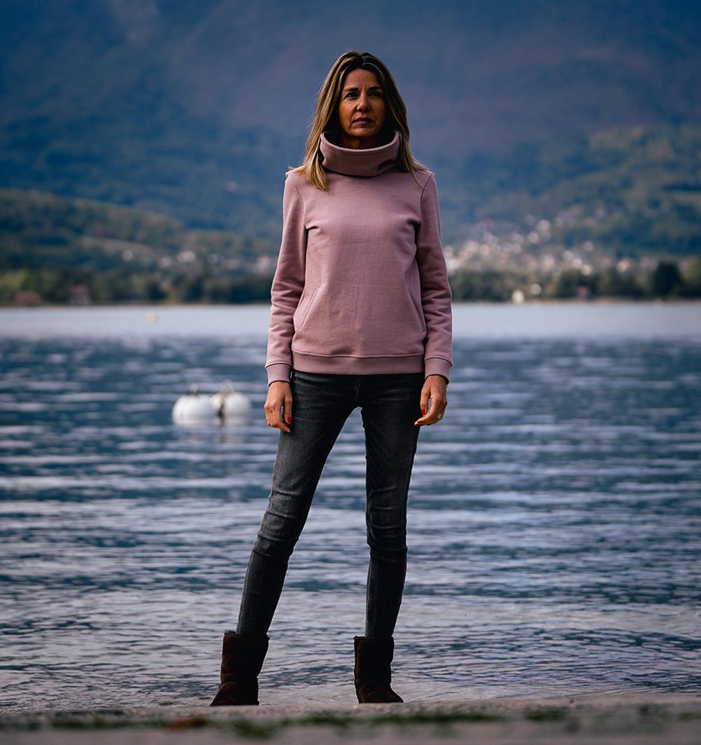 Le sweat col montant femme Winter personnalisable (36, Lilas) - Photo 9