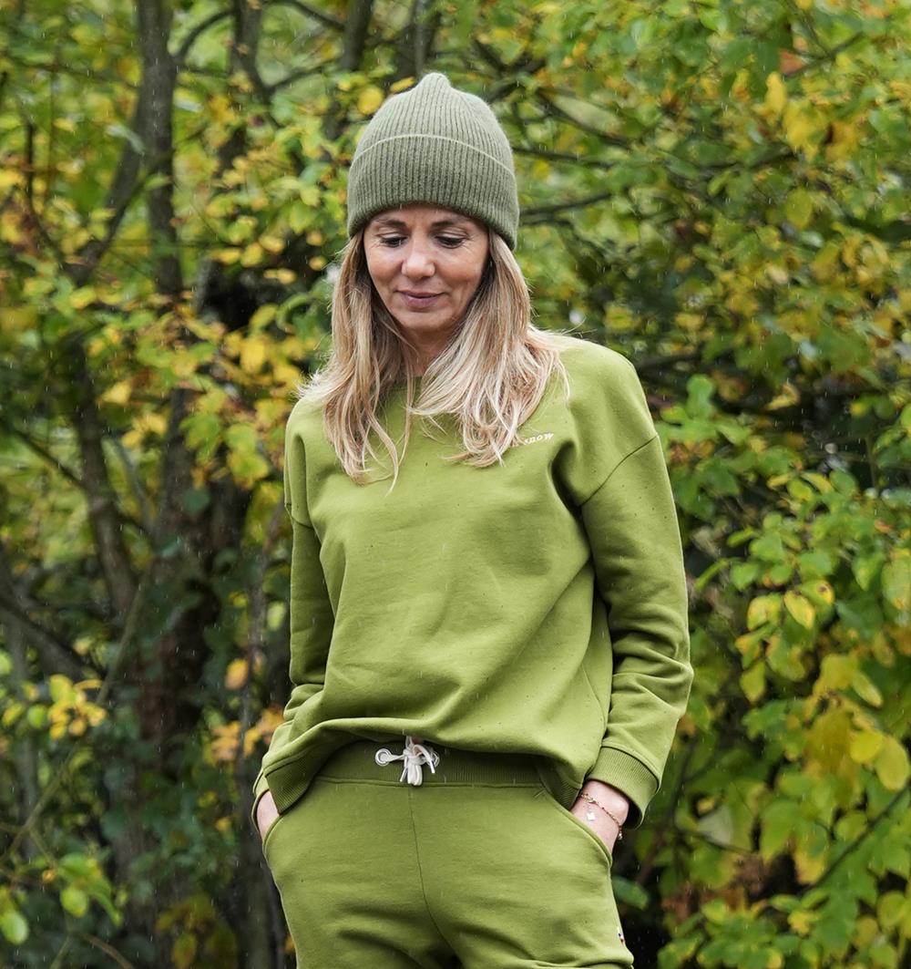 Le sweat col rond Wide femme Winter personnalisable (36, Vert mousse) - Photo 5