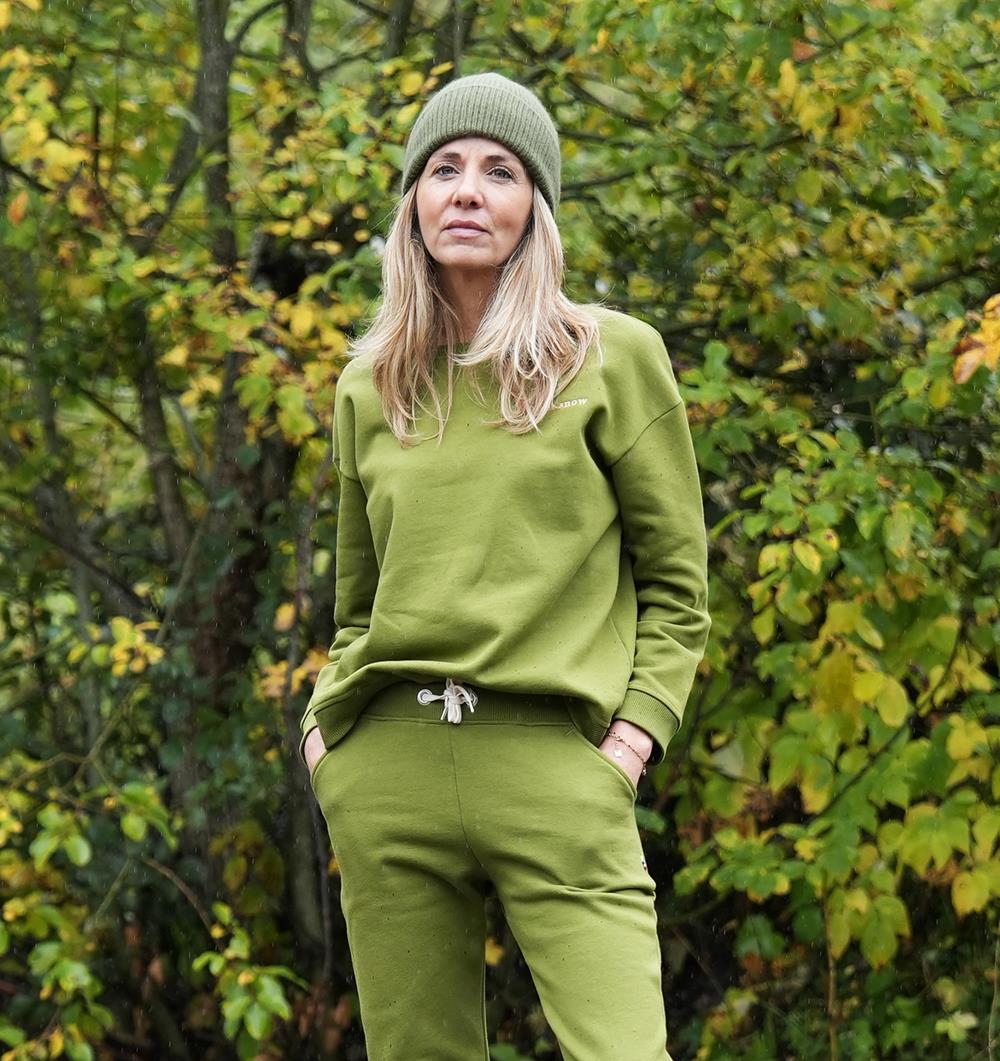 Le sweat col rond Wide femme Winter personnalisable (36, Vert mousse) - Photo 6