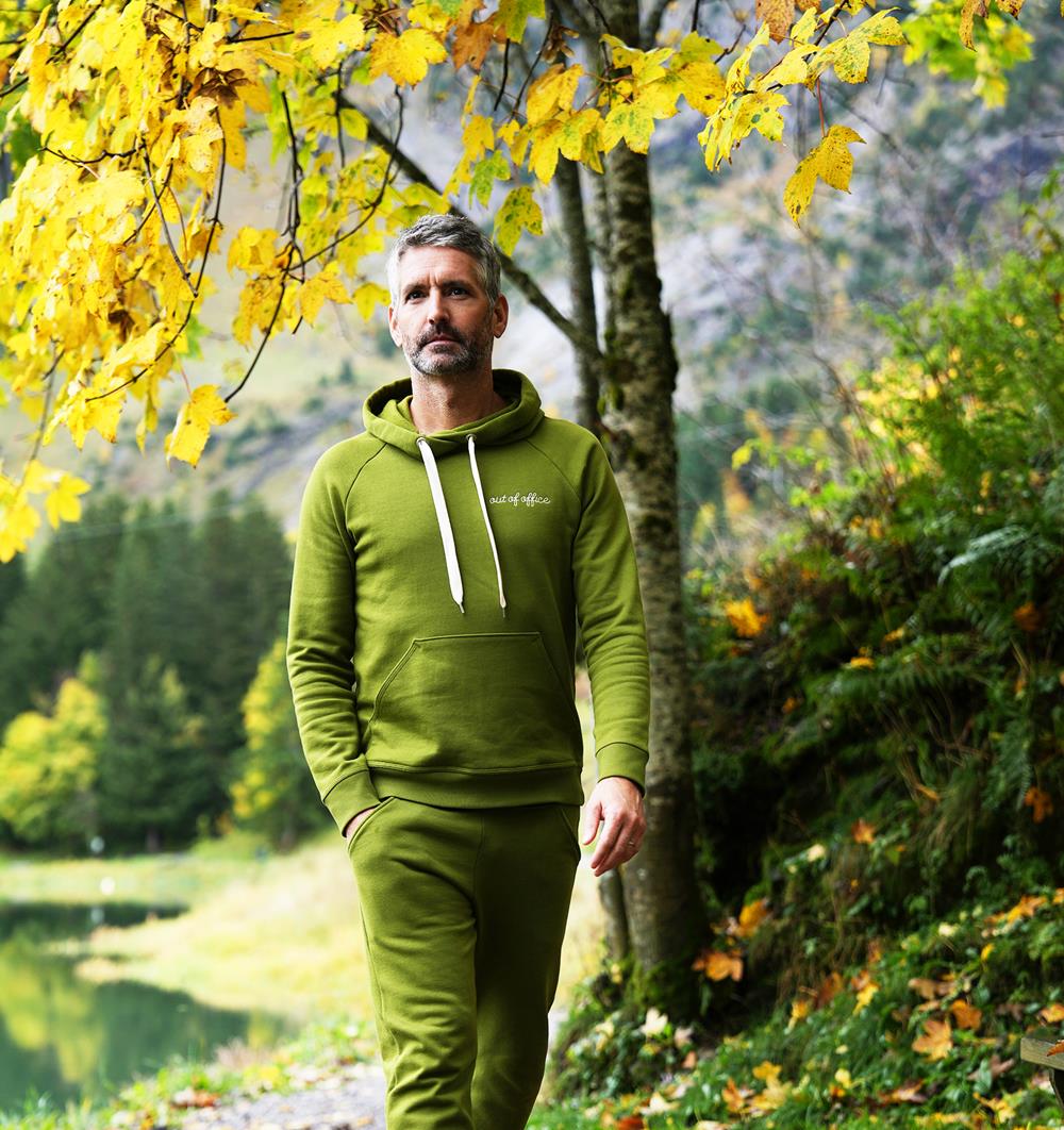 Le sweat capuche homme Winter personnalisable (S, Vert mousse) - Photo 5