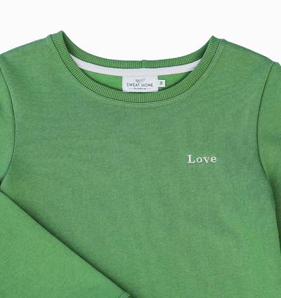 Sweat col rond femme coloris Vert pomme Love T.38 - Photo 4