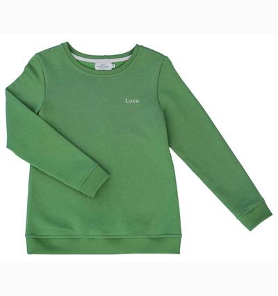 Sweat col rond femme coloris Vert pomme Love T.38 - Photo 3