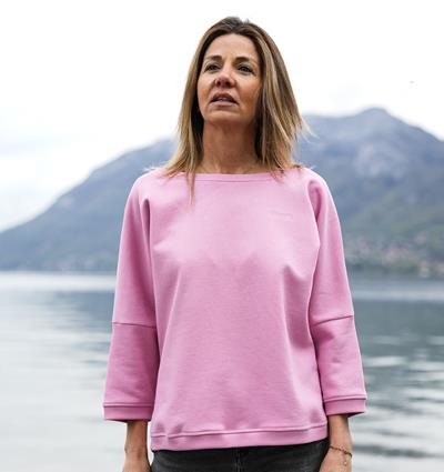 Le sweat loose femme coloris Rose bonbon Canon. T.U - Photo 2