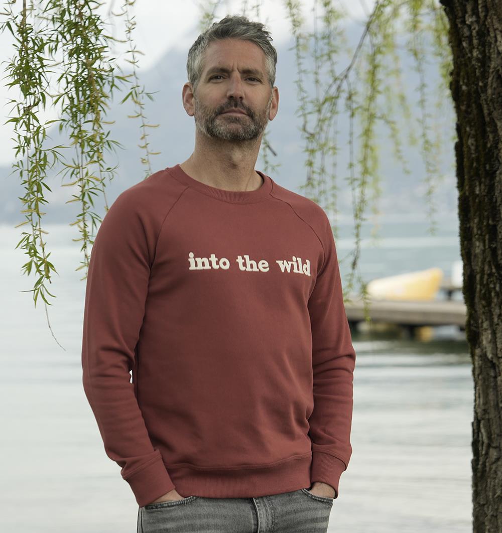 Sweat col rond homme coloris Rouge tendre Into the wild T.L