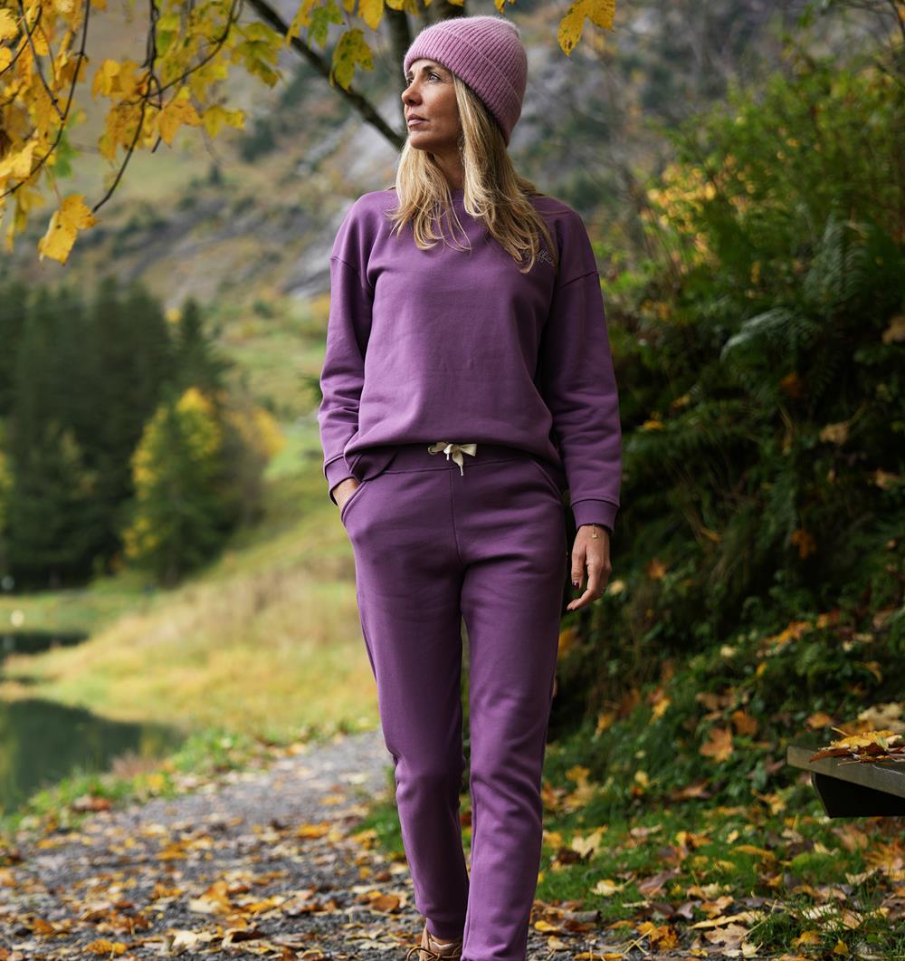 Jogging en sweat femme coloris Violet T.36/Grande