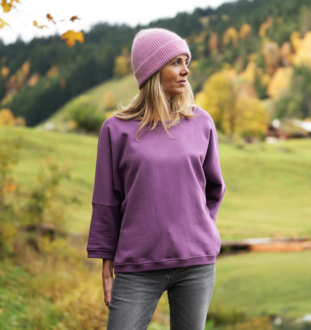 Le sweat loose femme coloris Violet T.U